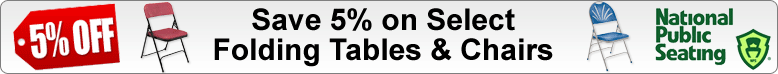Save 5% On Select Folding Tables and Chairs from National Public Seating!