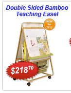Double Sided Bamboo Teaching Easel with ECO Tubs