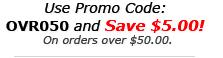 Use promo code OVR050 and save $5